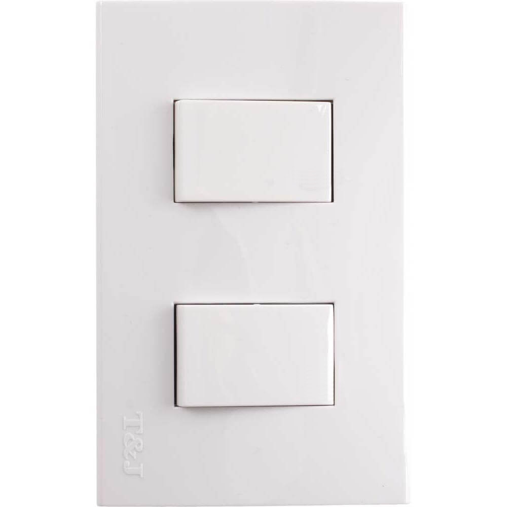 APAGADOR DOBLE 1P 15A 125V BLANCO ARMADA T&J 8004S-W