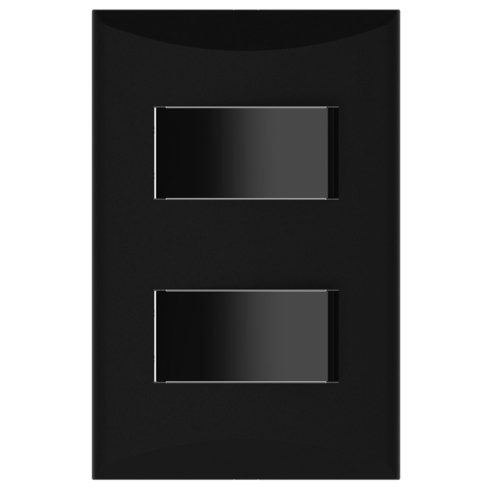 APAGADOR DOBLE 3V 15A 125V NEGRO PLATA 1004B-BK