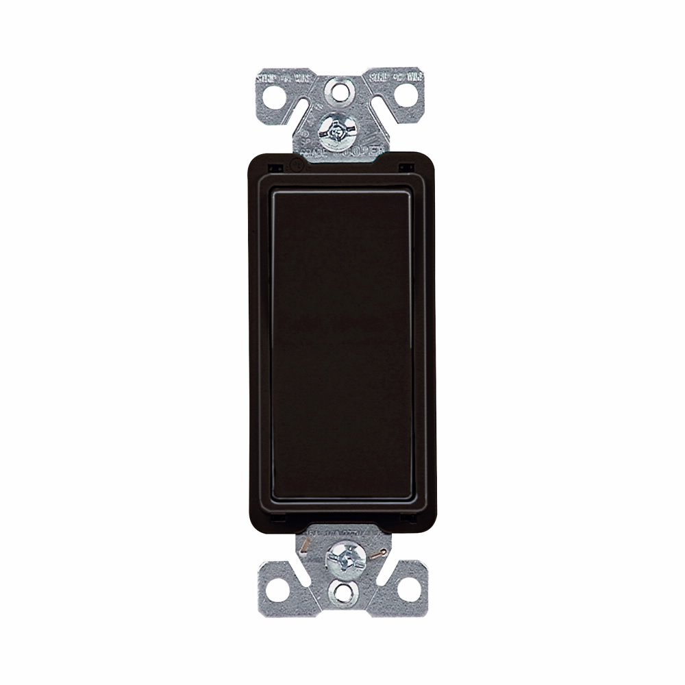APAGADOR SENCILLO DECORATOR RESIDENC 4V 15A 125/277V NEGRO 7504BK-BOX
