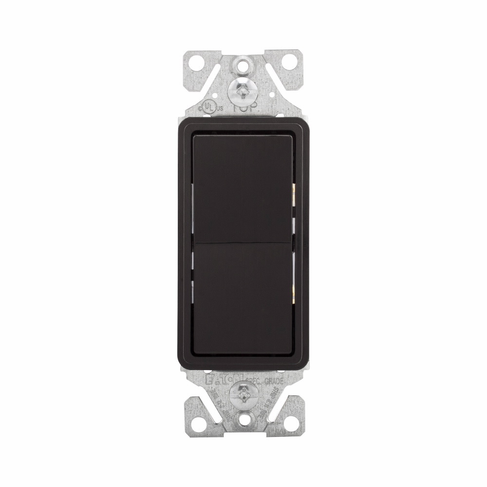 APAGADOR SENCILLO DECORATOR RESIDENCIAL 1P 15A 125/277V NEGRO 7501BK