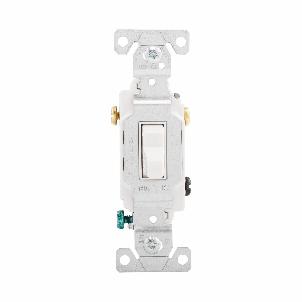 APAGADOR SENCILLO PALANCA COMERCIAL 3V 15A 125/277V BLANCO CS315W