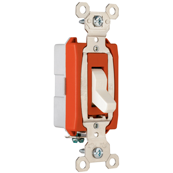 APAGADOR SENCILLO PALANCA INDUSTRIAL 1P 20A 125/277V BLANCO PS20AC1W