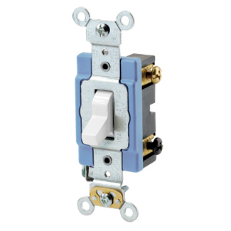 APAGADOR SENCILLO PALANCA INDUSTRIAL 3V 15A 125/277V BLANCO 1203-2W