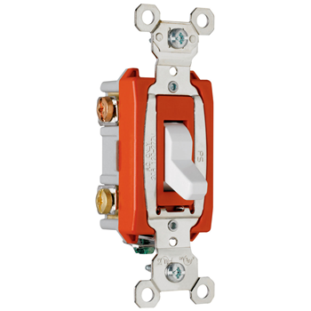 APAGADOR SENCILLO PALANCA INDUSTRIAL 3V 20A 125/277V BLANCO PS20AC3W