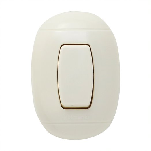 APAGADOR SENCILLO PARCHE 1P 10A 125V BLANCO OVAL P52