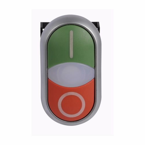BOTON DOBLE VERDE-ROJO (REQ. M22-K10/M22-K01/M22-LED) M22-DDL-GR-X1-X0