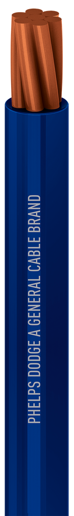 CABLE THHN CAL 12AWGAZUL CARRETE PHELPS DODGE