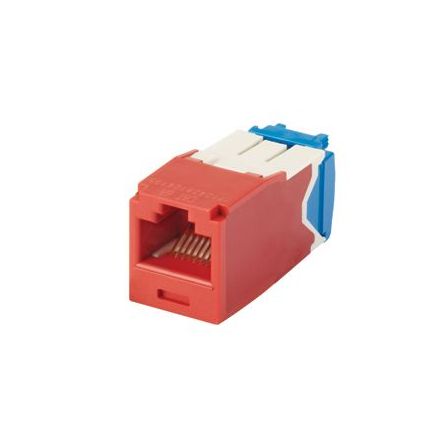 CONECTOR JACK TX6 10GIG PANDUIT CAT 6A ROJO CJ6X88TGRD