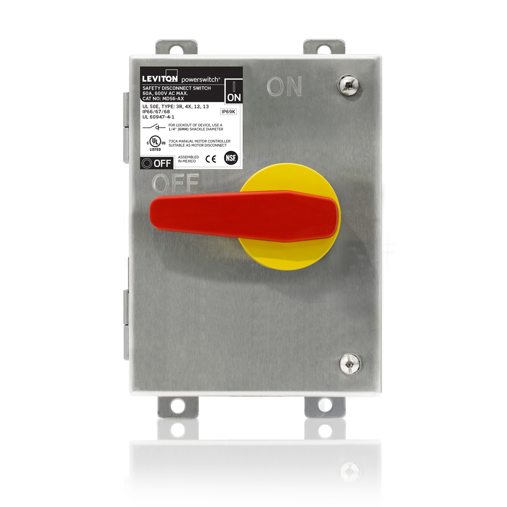 DESCONECTADOR DE MOTOR ACERO INOX 3P 60A 600V IP69K MDS6-AX