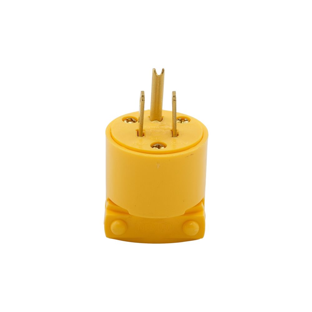 ENCHUFE COMERCIAL 2P 3H 15A 125V NEMA 5-15P VINYL AMARILLO 4867-BOX