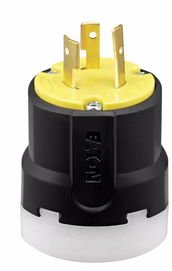 ENCHUFE MEDIA VUELTA 2P 3H 30A 125V NEMA L5-30P AMARILLO AHCL530P