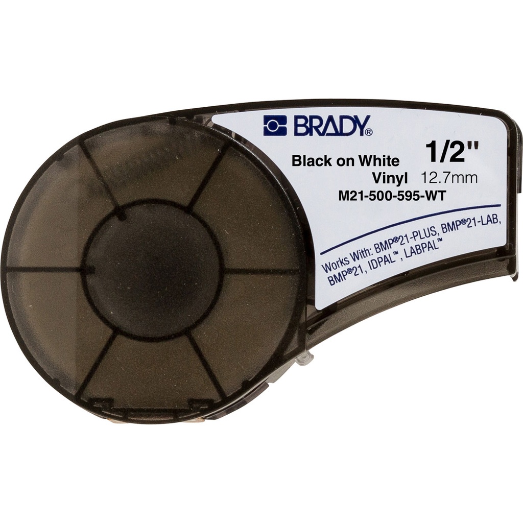 ETIQUETA VINIL P/BMP21 BLANCA 0.5 INX21FT ROLL M21-500-595-WT