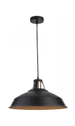LUMINARIA COLGANTE E27 MAX60W 100-1240V NEGRO MATE/DORADO