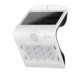 LUMINARIA LED SOLAR APLIQUE MINI 220LM 4000K IP65 BLANCA/SENSOR