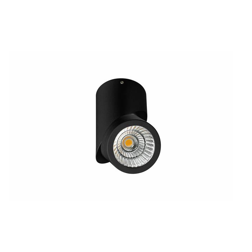 LUMINARIA LED SPOT SOBREPONER NEGRO 6.5W 100-240V 570LM 3000K