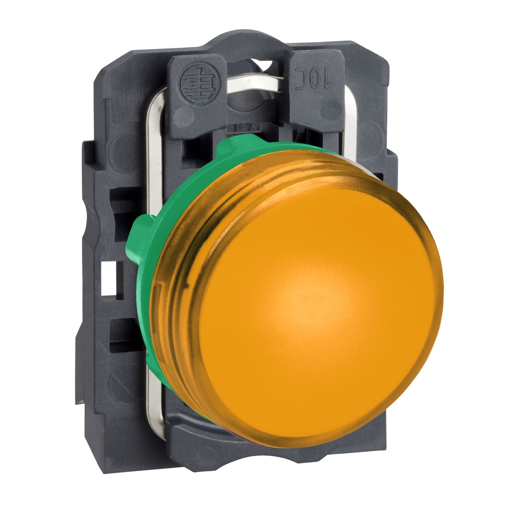 LUZ PILOTO PLATICA COMPLETA, LED, COLOR, NARANJA, TENSION 48-120AC