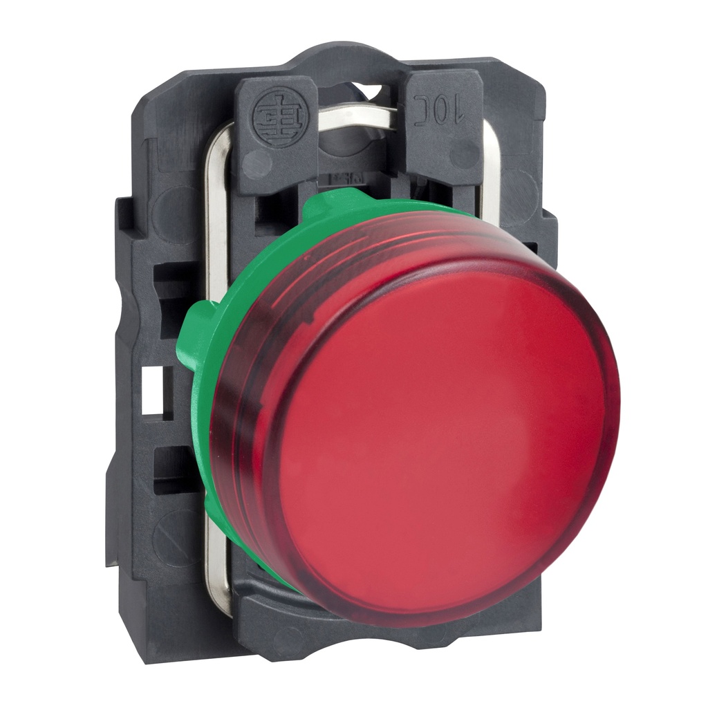 LUZ PILOTO PLATICA COMPLETA, LED, COLOR, ROJO, TENSION 230-240AC