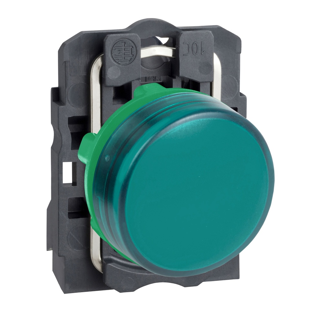 LUZ PILOTO PLATICA COMPLETA, LED, COLOR, VERDE, TEN.230-240AC XB5AVM3