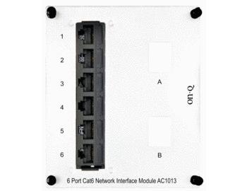 MODULO DATOS 6 PUERTOS RJ45 CAT.6 P/ GABINETE ONQ AC1013