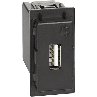 MODULO TOMA USB TIPO A 1.2A 125V 1 MODULO NEGRO LIVING NOW K4285C1