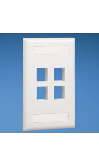 PLACA 4 MODULOS VERTICAL EJECUTIVA MARFIL NET KEY (KEYSTONE) NK4FIWY