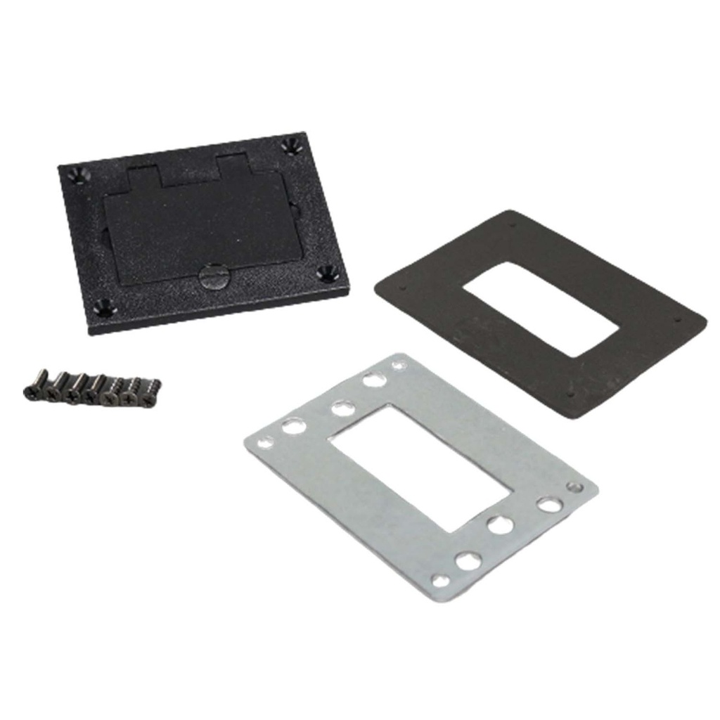 PLACA CAJA PISO 880 OMNIBOX 1 GANG GFI PLA NEGRO WIREMOLD 828PRGFI-BLK