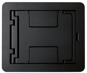 PLACA CAJA PISO RFBA C/MARCO TIPO CIEGA NEGRO WIREMOLD FPBTCBK