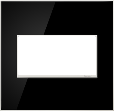 PLACA ESPEJO 2 GANG NEGRO MIRROR BLACK ADORNE AWM2GMB4