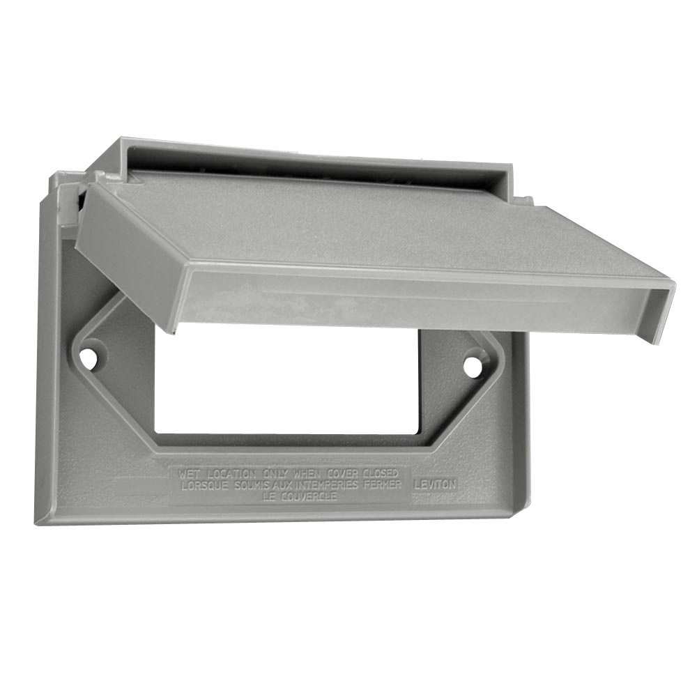 PLACA INTEMPERIE DECORA 1 GANG HORIZONTAL GRIS 4996-GY