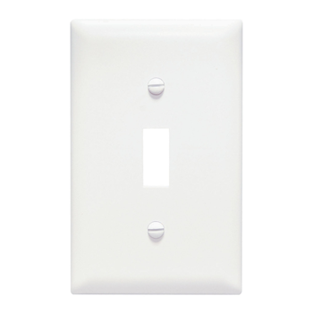 PLACA PLASTICA APAGADOR SENCILLO PALANCA 1 GANG BLANCO TP1W