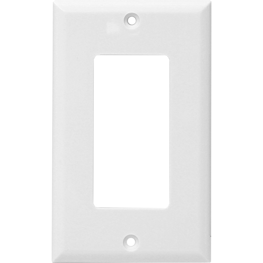PLACA PLASTICA CON TORNILLO DECOR 1 GANG BLANCA 2151-W