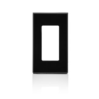 PLACA PLASTICA PRESION DECORA 1 GANG NEGRO 80301-SE
