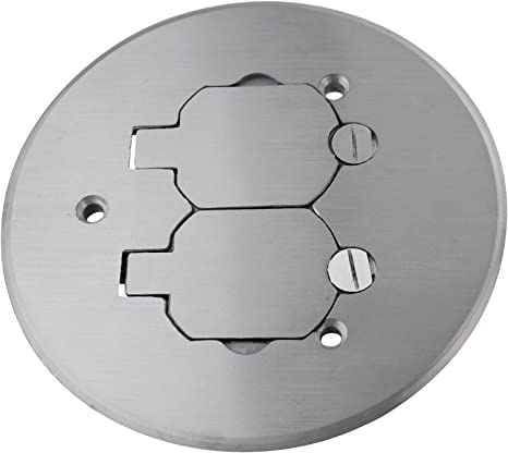 PLACA REDONDA TOMA DOBLE SERIE RATCHET ALUMINIO WIREMOLD 895TCAL