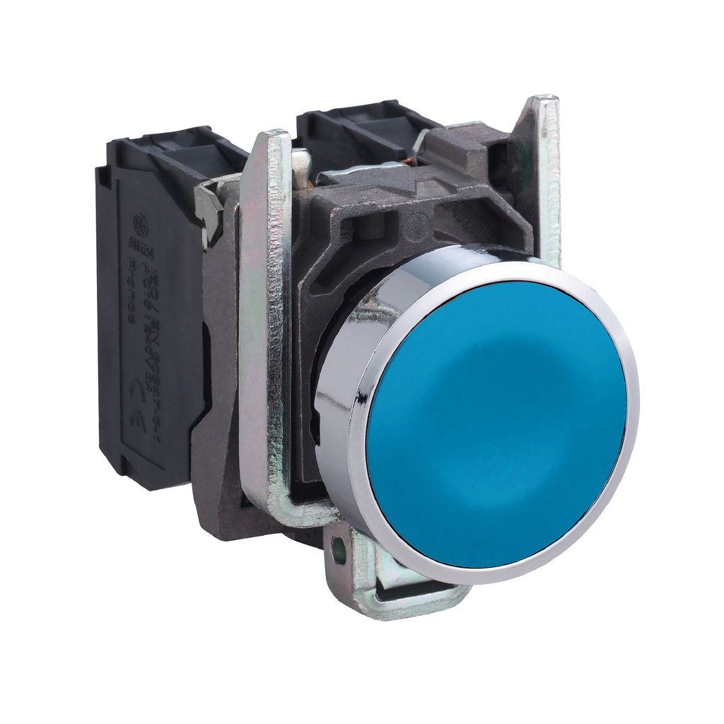 PULSADOR RASANTE AZUL 1NA XB4BA61