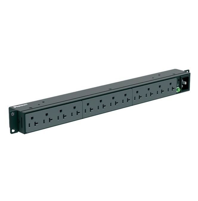 REGLETA (PDU) HORIZONTAL RACK 120V, 15A, 12(5-20R), P12B01M PANDUIT