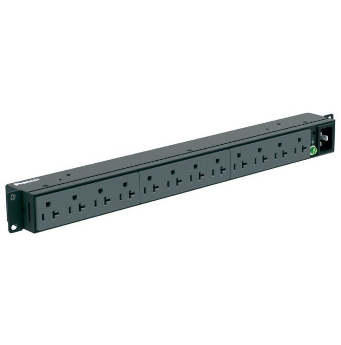 REGLETA (PDU) HORIZONTAL RACK 120V, 20A, 12(5-20R), P12B19M  PANDUIT