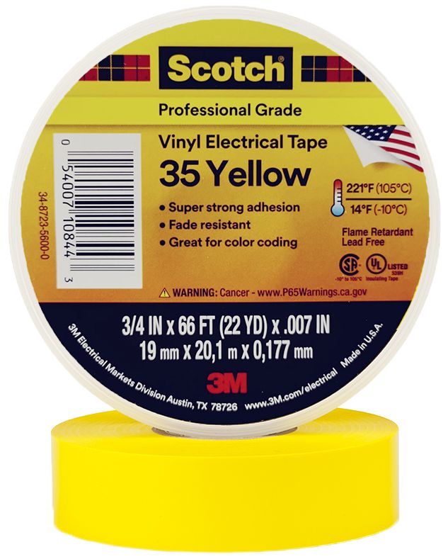 TAPE SCOTCH #35 3/4" X 20M (AMARILLO)