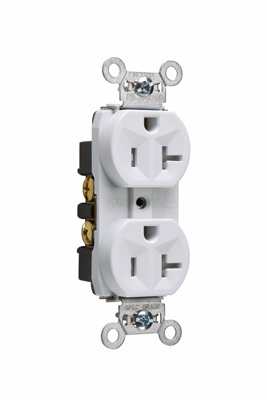 TOMA DOBLE COMERCIAL TR 2P 3H 20A 125V NEMA 5-20R BLANCO TR5362W