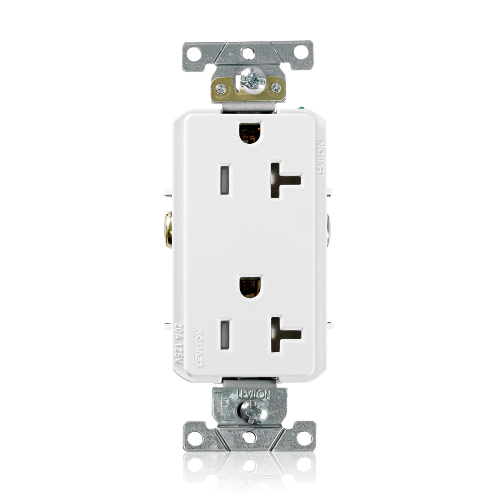 TOMA DOBLE DECORA INDUS TR 2P 3H 20A 125V NEMA 5-20R BLANCO TDR20-W