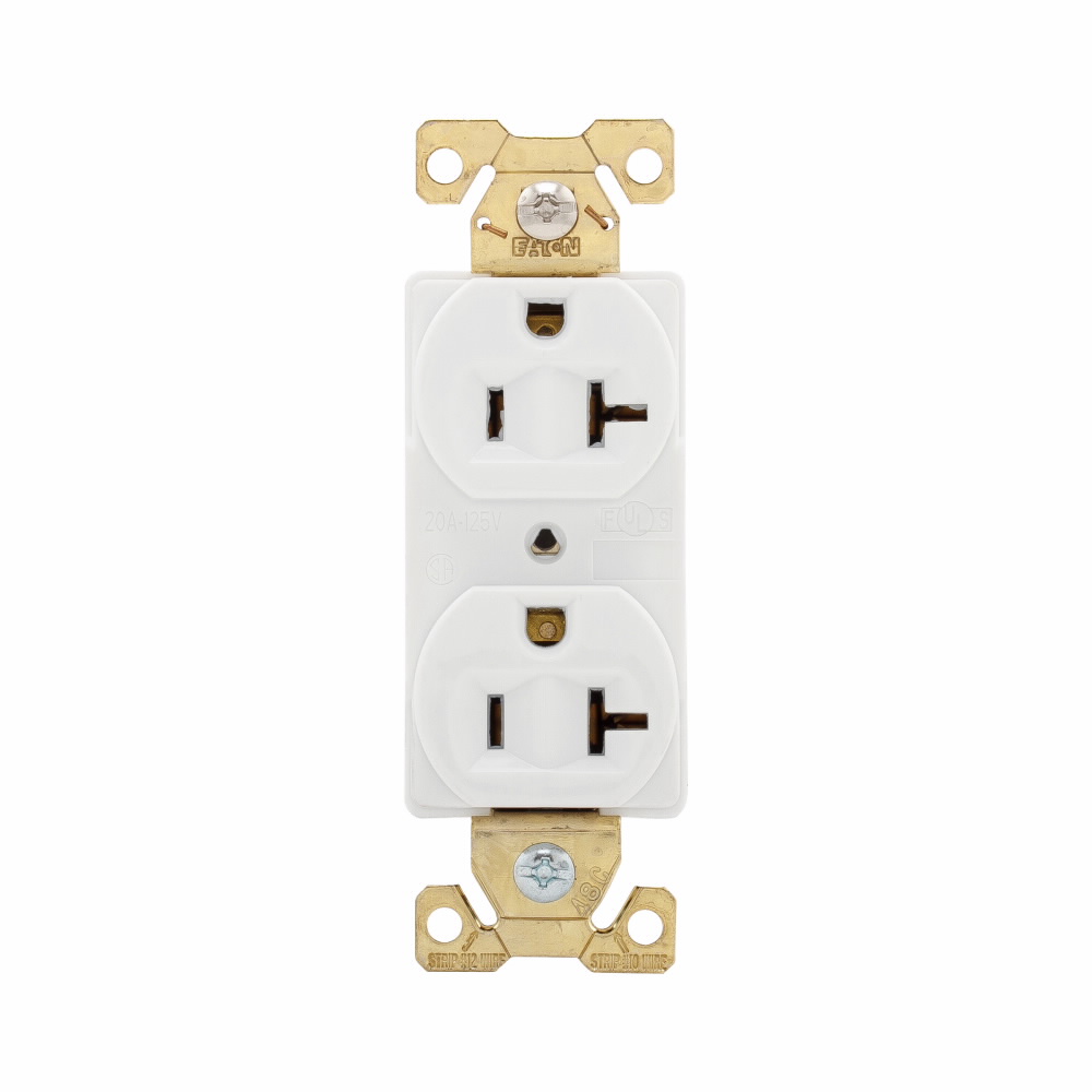 TOMA DOBLE INDUSTRIAL 2P 3H 20A 125V NEMA 5-20R  BLANCO AH5352W