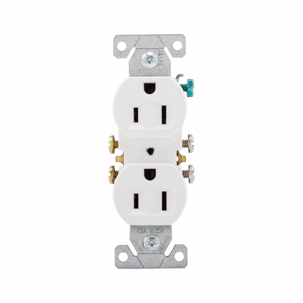 TOMA DOBLE RESIDENCIAL 2P 3H 15A 125V NEMA 5-15R BLANCO 270W