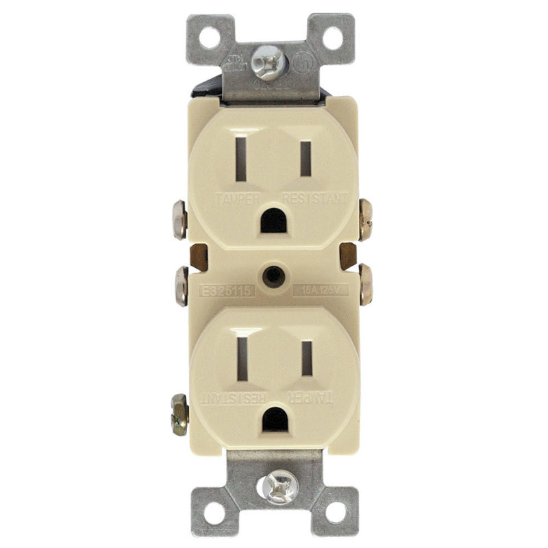 TOMA DOBLE RESIDENCIAL TR 2P 3H 15A 125V NEMA 5-15R MARFIL TR270V