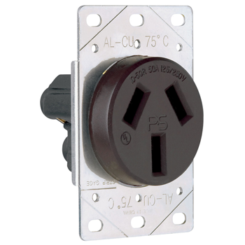 TOMA EMPOTRAR ENTRADA RECTA 3P 3H 50A 125/250V NEMA 10-50R P&S 3890