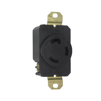 TOMA EMPOTRAR MEDIA VUELTA 2P 3H 30A 125V NEMA L5-30R P&S L530R
