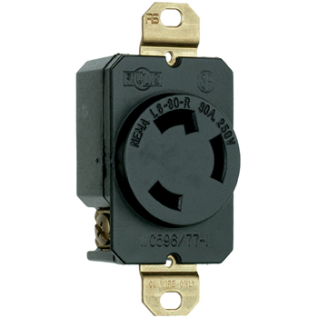 TOMA EMPOTRAR MEDIA VUELTA 2P 3H 30A 250V NEMA L6-30R P&S L630R