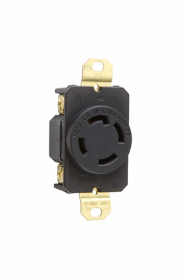 TOMA EMPOTRAR MEDIA VUELTA 3F 3P4H 30A 480V NEMA L16-30R P&S L1630-R