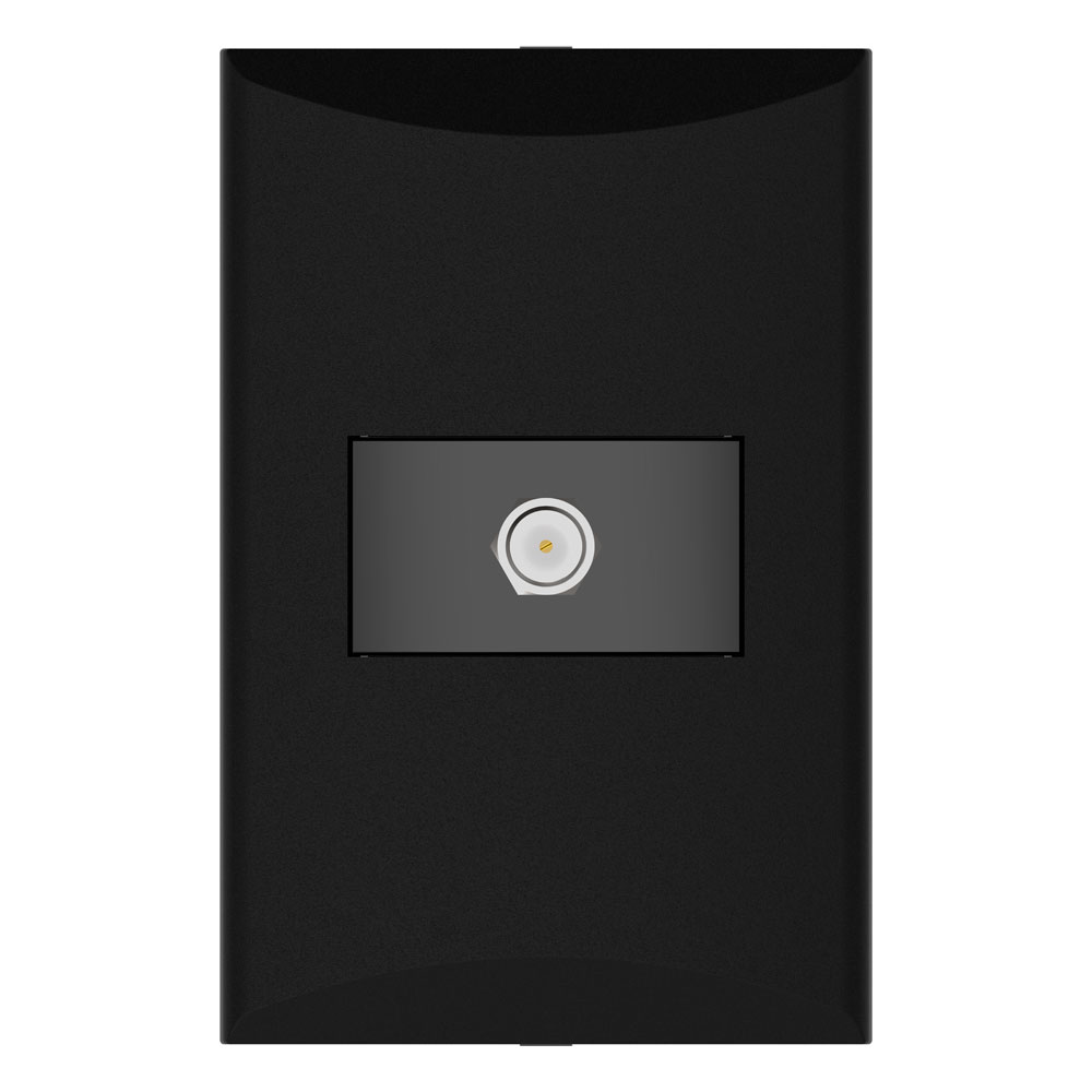 TOMA TV TIPO F COAXIAL NEGRO PLATA 1007-BK