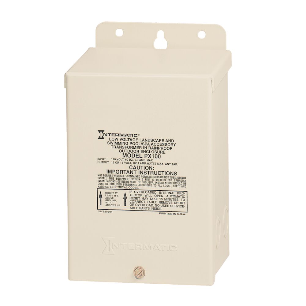 TRANSFORMADOR PISCINA 100W ENTRADA 120V SALIDA 12-14V PX100 INTERMATIC