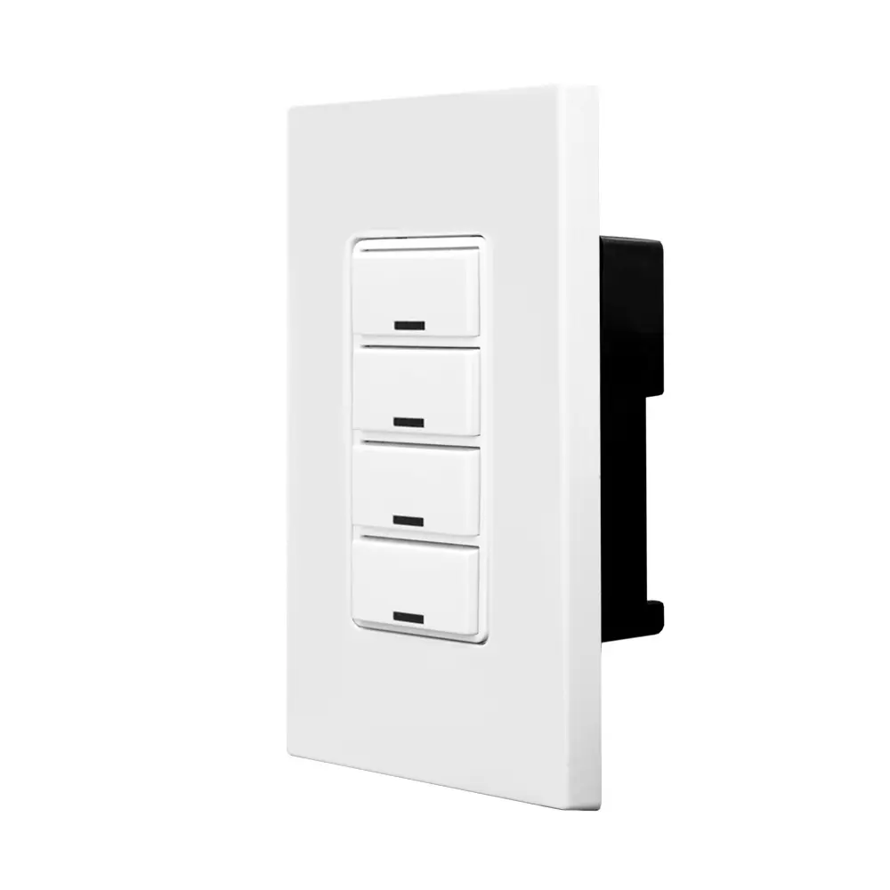 BOTONERA DECORA DIGITAL 4 BOTONES BLANCO GREENMAX RDGSW-4CW