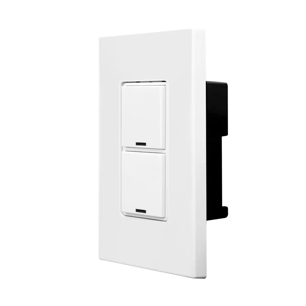 BOTONERA DECORA DIGITAL 2 BOTONES BLANCO GREENMAX RDGSW-2CW